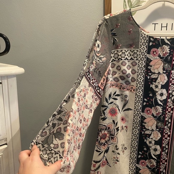 Maurices Mod Style Patchwork Floral Long Sleeve Dress - Picture 3 of 4